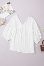 Load image into Gallery viewer, Dropped Shoulder V-Neck Blouse