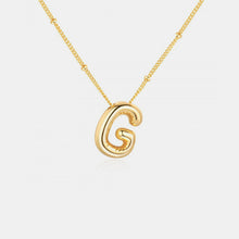 Load image into Gallery viewer, Gold-Plated Bubble Initial Necklace