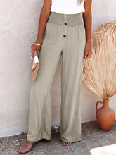Load image into Gallery viewer, Full Size Decorative Button High Waist Pants