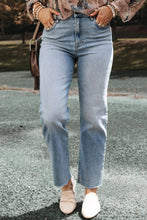 Load image into Gallery viewer, High Waist Straight Jeans with Pockets