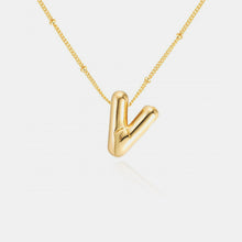 Load image into Gallery viewer, Gold-Plated Bubble Initial Necklace