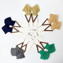 Load image into Gallery viewer, Tassel Detail Geometric Earrings