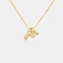 Load image into Gallery viewer, Gold-Plated Bubble Initial Necklace