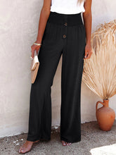 Load image into Gallery viewer, Full Size Decorative Button High Waist Pants