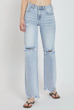 Load image into Gallery viewer, RISEN Full Size High Rise Distressed Wide Leg Jeans