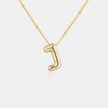 Load image into Gallery viewer, Gold-Plated Bubble Initial Necklace