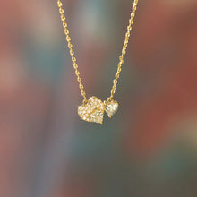 Load image into Gallery viewer, 18K Gold-Plated 925 Sterling Silver Zircon Heart Necklace