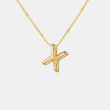 Load image into Gallery viewer, Gold-Plated Bubble Initial Necklace