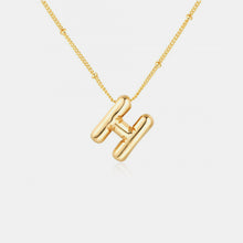 Load image into Gallery viewer, Gold-Plated Bubble Initial Necklace