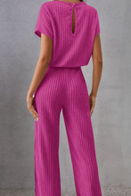 Load image into Gallery viewer, Round Neck Short Sleeve Jumpsuit
