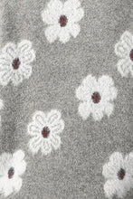 Load image into Gallery viewer, Flower Half Zip Long Sleeve Sweater
