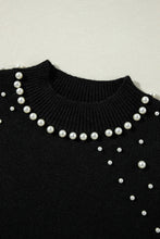 Load image into Gallery viewer, Pearl Detail Mock Neck Long Sleeve Sweater
