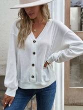 Load image into Gallery viewer, V-Neck Dropped Shoulder Blouse
