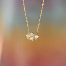 Load image into Gallery viewer, 18K Gold-Plated 925 Sterling Silver Zircon Heart Necklace
