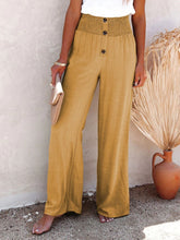 Load image into Gallery viewer, Full Size Decorative Button High Waist Pants
