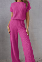Load image into Gallery viewer, Round Neck Short Sleeve Jumpsuit

