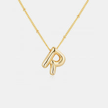 Load image into Gallery viewer, Gold-Plated Bubble Initial Necklace
