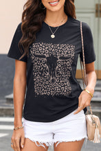 Load image into Gallery viewer, Graphic Round Neck Short Sleeve T-Shirt
