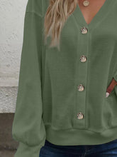 Load image into Gallery viewer, V-Neck Dropped Shoulder Blouse
