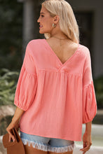 Load image into Gallery viewer, Dropped Shoulder V-Neck Blouse
