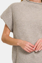 Load image into Gallery viewer, Zenana Short Sleeve Mock Neck Sweater

